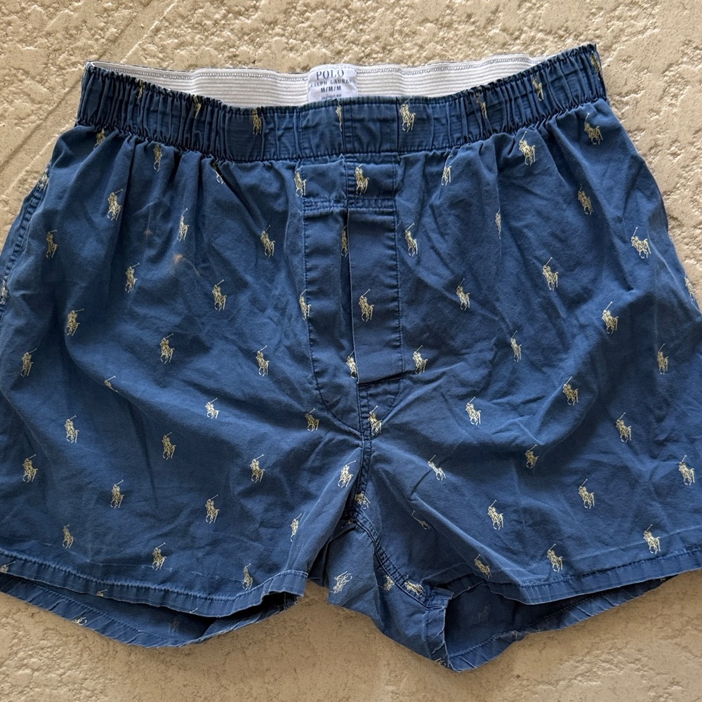 Polo by Ralph Lauren Navy Embroidered Men's Shorts